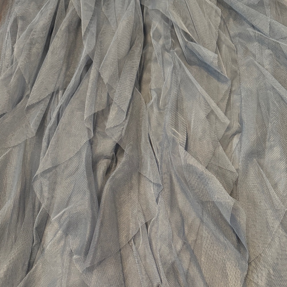 Soho Apparel Asymmetrical Blue Tulle Skirt - Picture 2 of 3